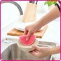 Silicone Sponge Kitchen With Holder Dish Brush Multipurpose Antibacterial 3Pcs