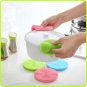 Silicone Sponge Kitchen With Holder Dish Brush Multipurpose Antibacterial 3Pcs