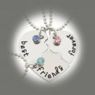 Broken Heart Alloy Necklace for Best Friend Forever Pendant Silver 3-Pieces HOT