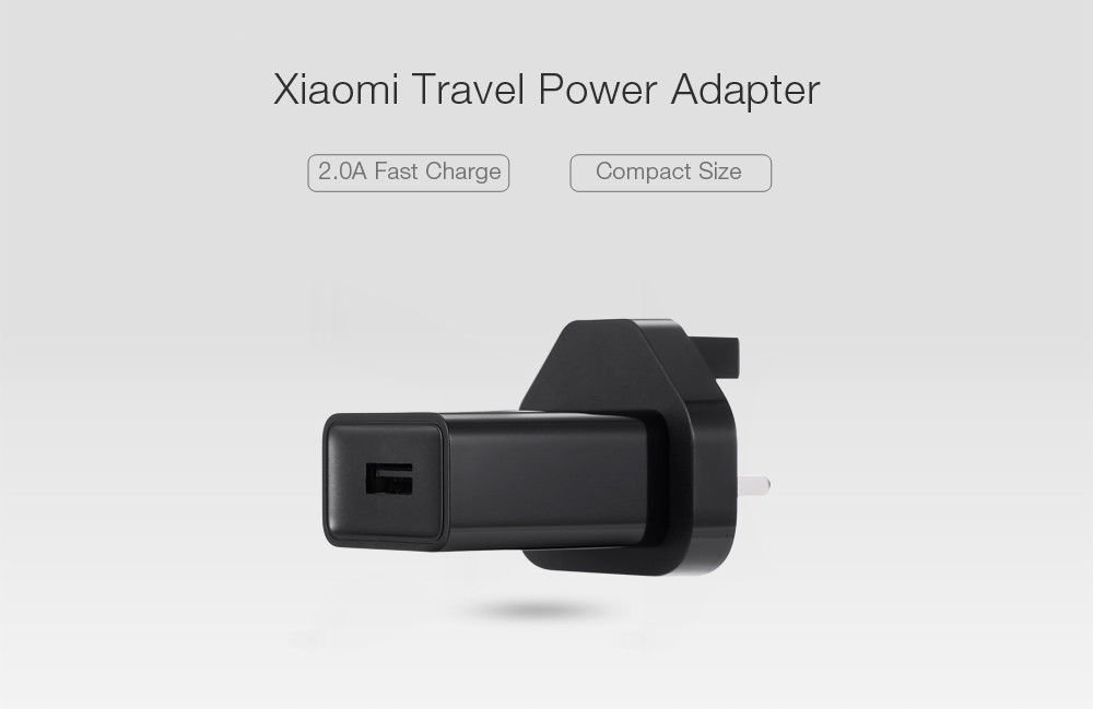 Xiaomi Travel Power Adapter Plug UK Fast Charge Wall Charger USB Original
