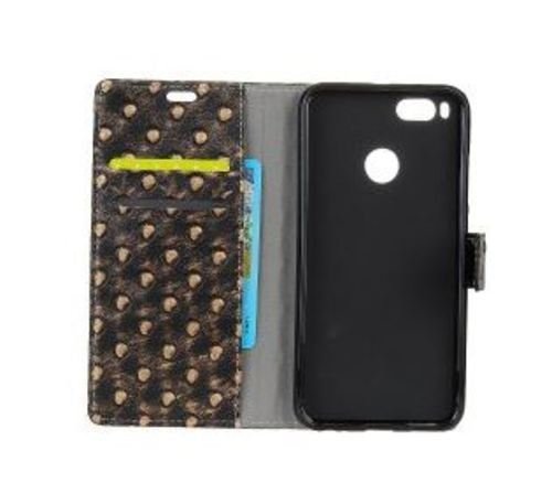 Xiaomi Mi A1 Case 3D Texture Heavy Metal Style Flip PU Leather Wallet Card Holde