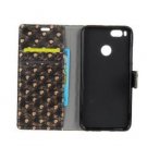 Xiaomi Mi A1 Case 3D Texture Heavy Metal Style Flip PU Leather Wallet Card Holde
