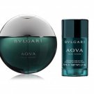 Bvlgari Aqua for Men 2 PCS 3.4 100 ml EDT SP & 2.7 Deodorant Gift Set