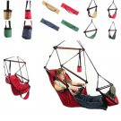 Red Hanging Hammock Air Chair with Pillow & Drink Holder Outdoor Camping 250lb