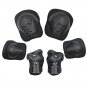Protective Gear Pads Knee Pads+Elbow Pads+Wrist Pads+Helmet 7 Pcs FOR Kids Black