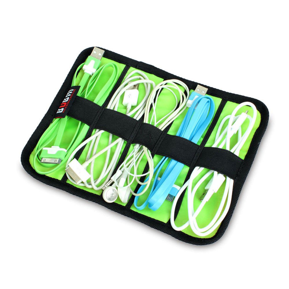 Electronic Accessories Storage Bag Case for Cable USB Organizer Management Black