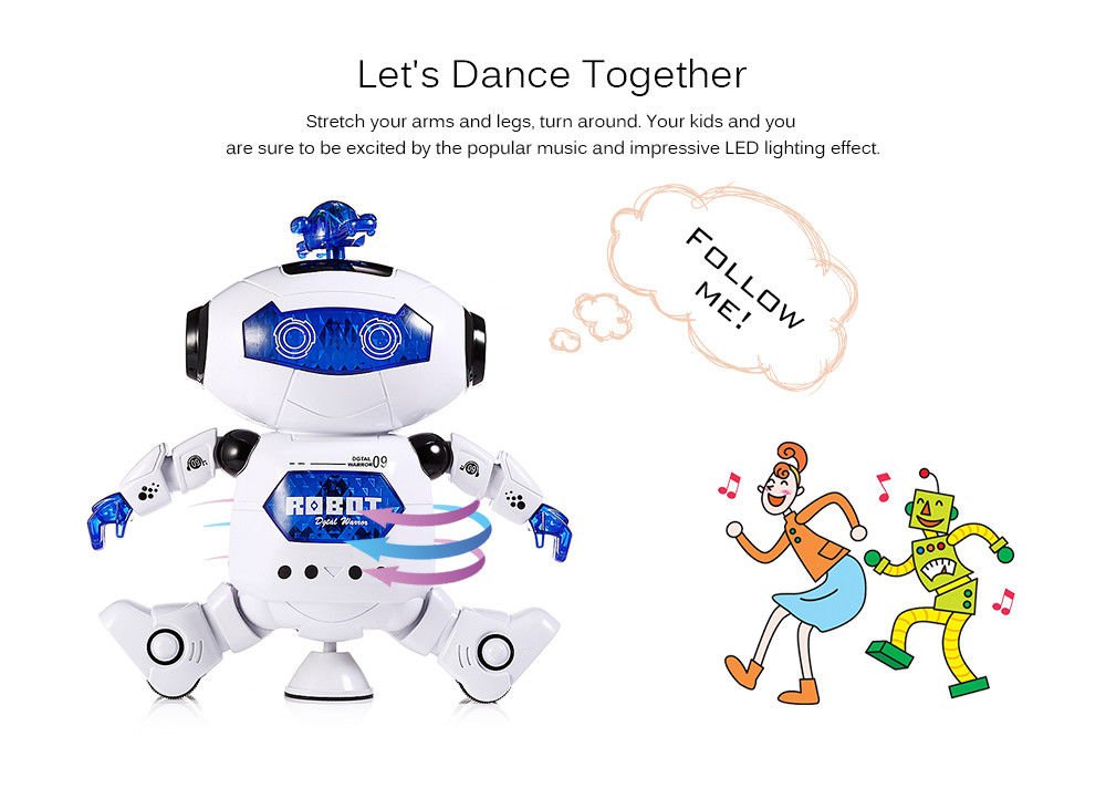 Dance Robot Toy Walking Kit for Kids Educational Musical Toys Electronic Smart