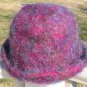 Felted Knit Hat Womens Ladies Juniors Purples Handmade by  Black and White Sheep Shop