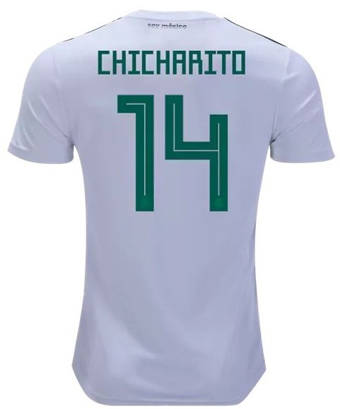 Chicharito #14 Jersey World Cup 2018 Away Mexico National Team Soccer