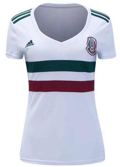 Custom Women Mexico Away jersey world cup 2018 shirt White