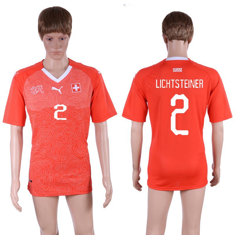World Cup 2018 LICHTSTEINER #2 Switzerland Men Jersey Home
