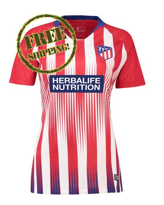 Custom Atletico Madrid Jersey 2018 2019 Women Football Home Soccer Shirt Red