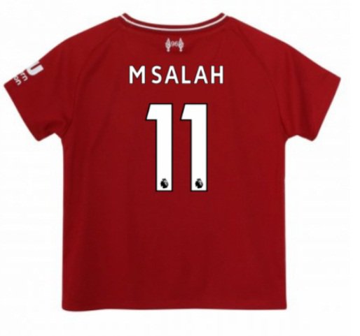 M. SALAH #11 Kids Soccer 2018-2019 Men Liverpool home Jersey red