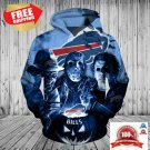 New Bufalo Bills  Horror  Football Team Sport Hoodie (UNISEX)