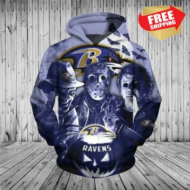 New Baltimore Ravens  Horror  Football Team Sport Hoodie (UNISEX)