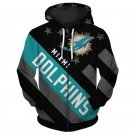 New Miami Dolphins  with zipper   Football Team Sport Hoodie (UNISEX)