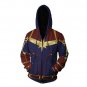 New Captain Marvel Super Hero Zipper Hoodie Sweatshirt