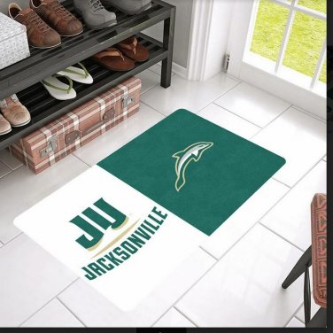 Jacksonville Dolphins   Rubber Doormat