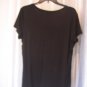 Attention Women's Black Short Sleeve V Neck Shirt 95%Rayon/5%Spandex Sz L NWWT