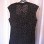 Anne Klein Women's Black Embossed Sleeveless Pullover Shirt Polyester Sz S NWWT