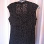 Anne Klein Women's Black Embossed Sleeveless Pullover Shirt Polyester Sz S NWWT