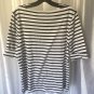 Lauren Ralph Lauren Women's Navy & White Striped 100%Cotton Shirt/Top Sz XL NWWT