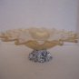 Antica Cristalleria Glassware Sun Shaped Glass Bowl on Stand Made in Italy 13 in