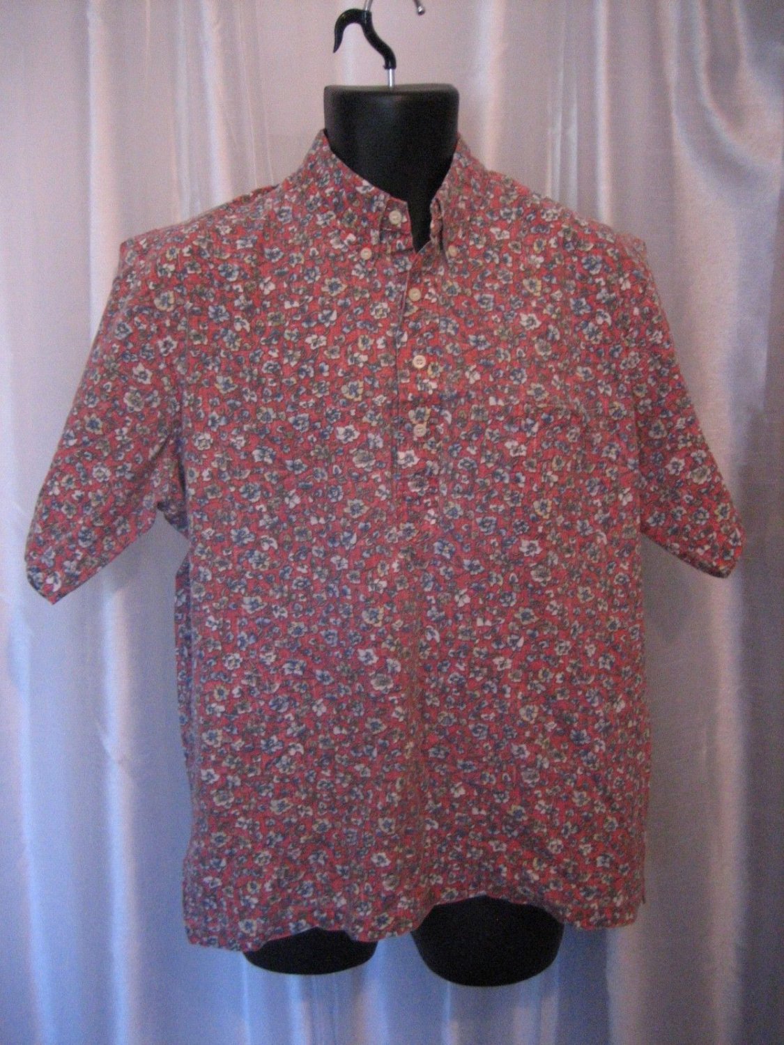 Reyn Spooner Commemorative Classics Men's Red/Blue Hawaiian Shirt Sz L Pre-Owned