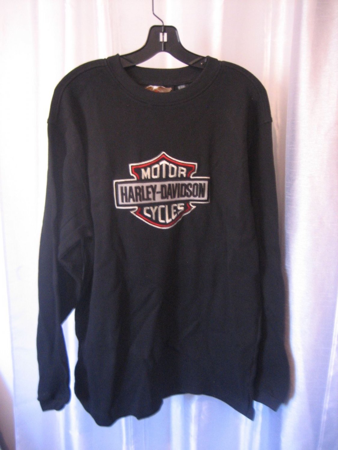 Genuine Harley-Davidson Motorclothes Men's Black Cotton Pullover Shirt Sz L NWWT