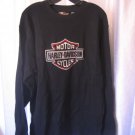 Genuine Harley-Davidson Motorclothes Men's Black Cotton Pullover Shirt Sz L NWWT