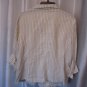 Chico's Women's Natural Cream/Tan Striped 100% Linen Blazer/Jacket Sz 2 NWWT