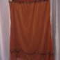 KC Gold Junior Size Copper Brown Sequin Elastic Wais Knee Length Skirt Sz S NWNT
