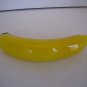 Vintage Hand Blown Glass Life Size Fruit Yellow & Green Banana 7 in.L. Pre-Owned
