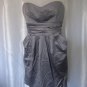 Love Tease Clothing Women's Junior Size Charcoal Grey Strapless Dress Sz 9 NWT
