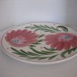Himark Large Round Ceramic White Serving Platter w/Pink Flowers Made in Italy NW