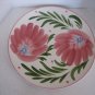 Himark Large Round Ceramic White Serving Platter w/Pink Flowers Made in Italy NW