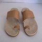 Born F19016 Women's Tan Leather Slip on Sandal Shoes CQA17 Sz 8 Pre-Owned