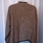Coldwater Creek Women's Multi-Brown Open Sweater with Black Trim Sz 1X NWNT