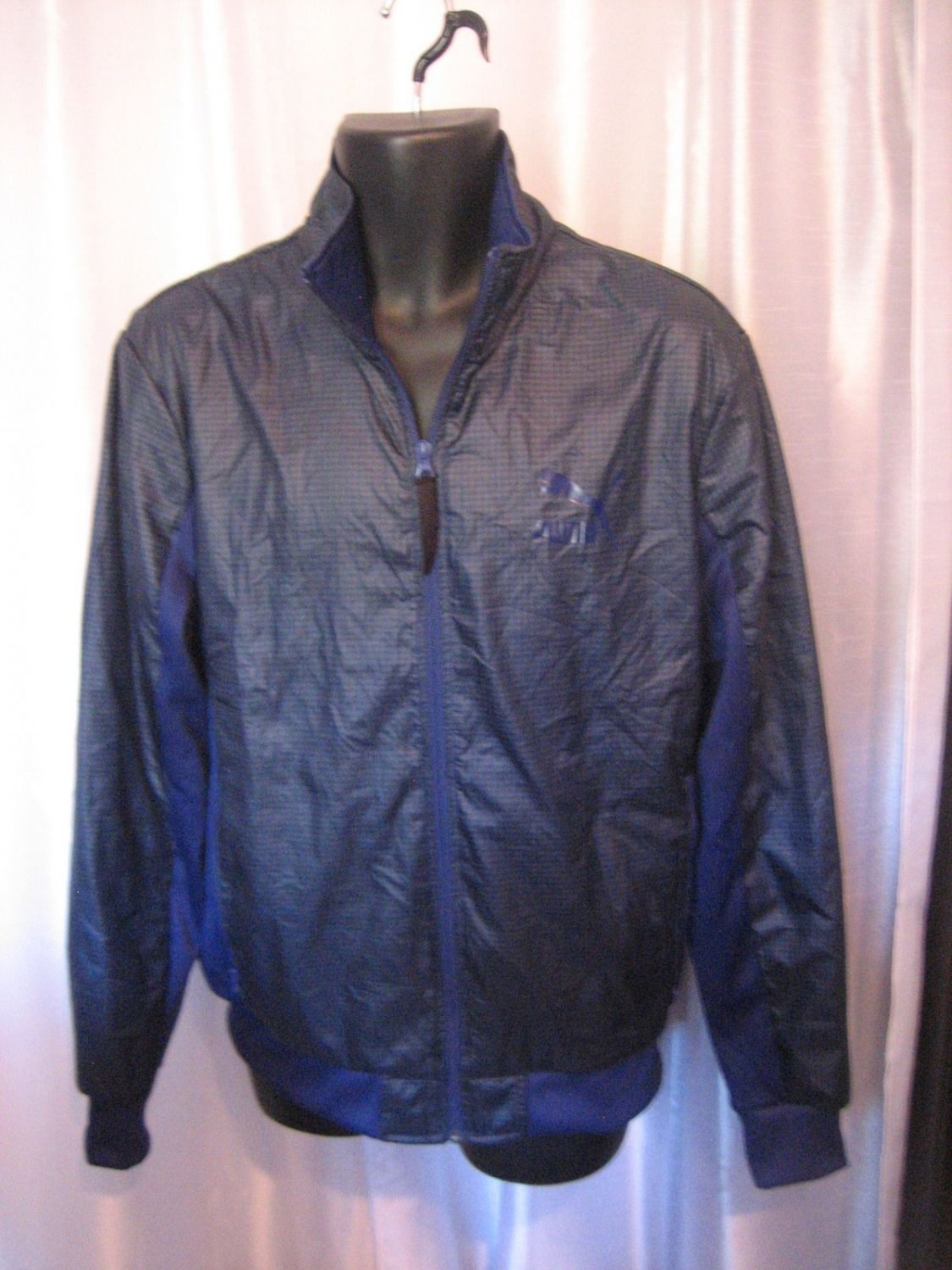 Puma Men's Blue Fabric Mix Track Jacket Sz L NWWT 885447871273 Polyester/Cotton