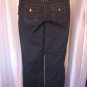 French Cuff Junior Size Dark Wash Blue Denim Jean Boot Cut/Flare Pants Sz 14 NW