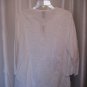 Live a Little Junior Size White 100% Cotton Long Sleeve Tunic Shirt Sz XL NWWT