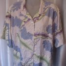 Tommy Bahama Women's 100% Silk Hawaiian Button Down Shirt Sz L Pre-Owned