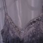 Kenar Junior Size Grey Spaghetti Strap Sequin & Bead Shirt Sz S NWNT 100% Poly
