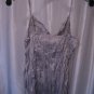 Kenar Junior Size Grey Spaghetti Strap Sequin & Bead Shirt Sz S NWNT 100% Poly