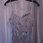 Kenar Junior Size Grey Spaghetti Strap Sequin & Bead Shirt Sz S NWNT 100% Poly