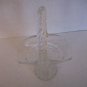 Vintage Clear Glass Handle Basket Vase Medium Size 10 in. T x 3 in. W Pre-Owned