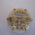 Slatkin & Co Scentportable Clip & Go Evergreen Snowflake Cream/Gold Clip NWWT