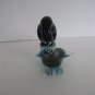 Vintage Mid Century Layered Blue Long Neck Goose Hand Blown Figurine Pre-Owned