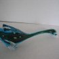 Vintage Mid Century Layered Blue Long Neck Goose Hand Blown Figurine Pre-Owned
