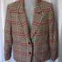 Pendleton Petite Women's Tan Plaid 100% Virgin Wool Blazer Jacket Sz 4 Pre-Owned